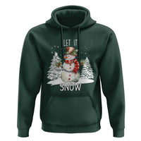 Christmas Let It Snow Hoodie Funny Snowman Snowflakes Xmas Tree