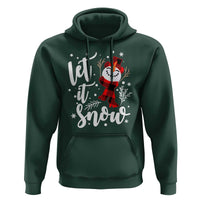 Christmas Let It Snow Hoodie Funny Snowman Snowflakes