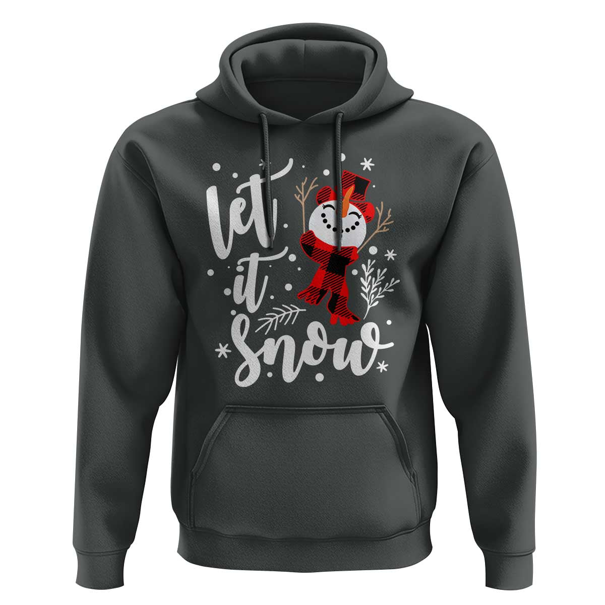 Christmas Let It Snow Hoodie Funny Snowman Snowflakes