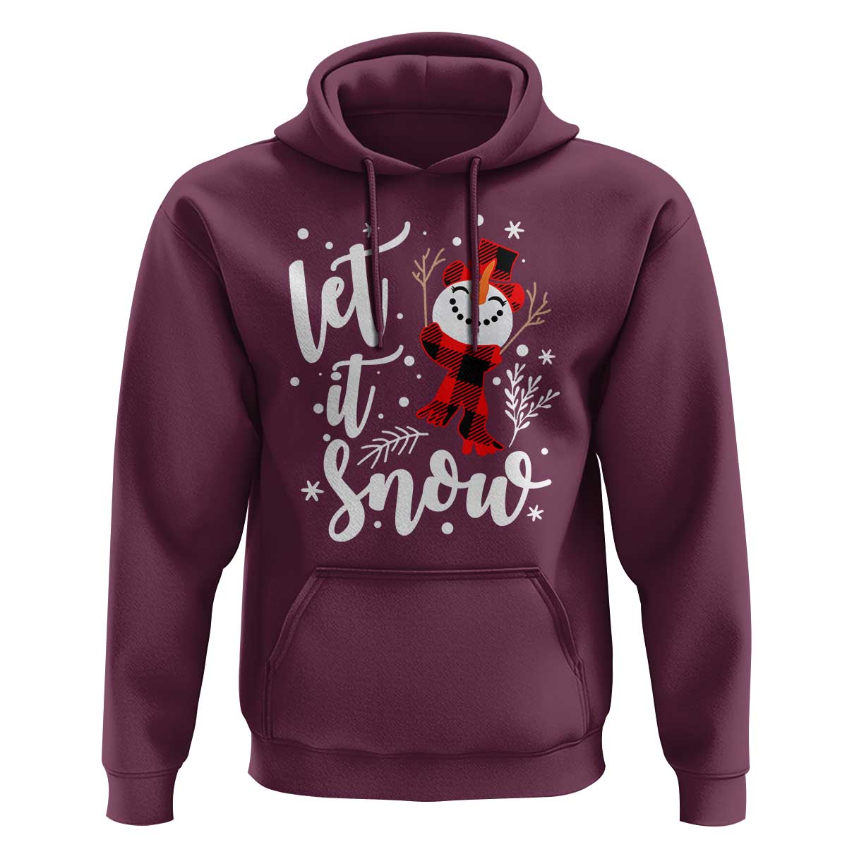 Christmas Let It Snow Hoodie Funny Snowman Snowflakes