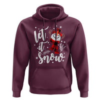 Christmas Let It Snow Hoodie Funny Snowman Snowflakes