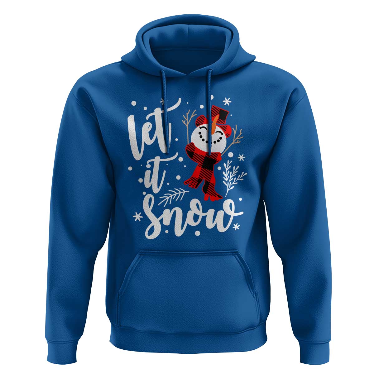 Christmas Let It Snow Hoodie Funny Snowman Snowflakes