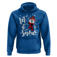 Christmas Let It Snow Hoodie Funny Snowman Snowflakes