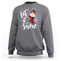 Christmas Let It Snow Sweatshirt Funny Snowman Snowflakes - Wonder Print Shop