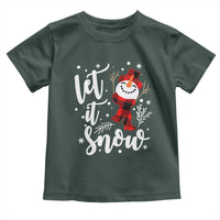 Christmas Let It Snow Toddler T Shirt Funny Snowman Snowflakes