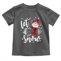 Christmas Let It Snow Toddler T Shirt Funny Snowman Snowflakes