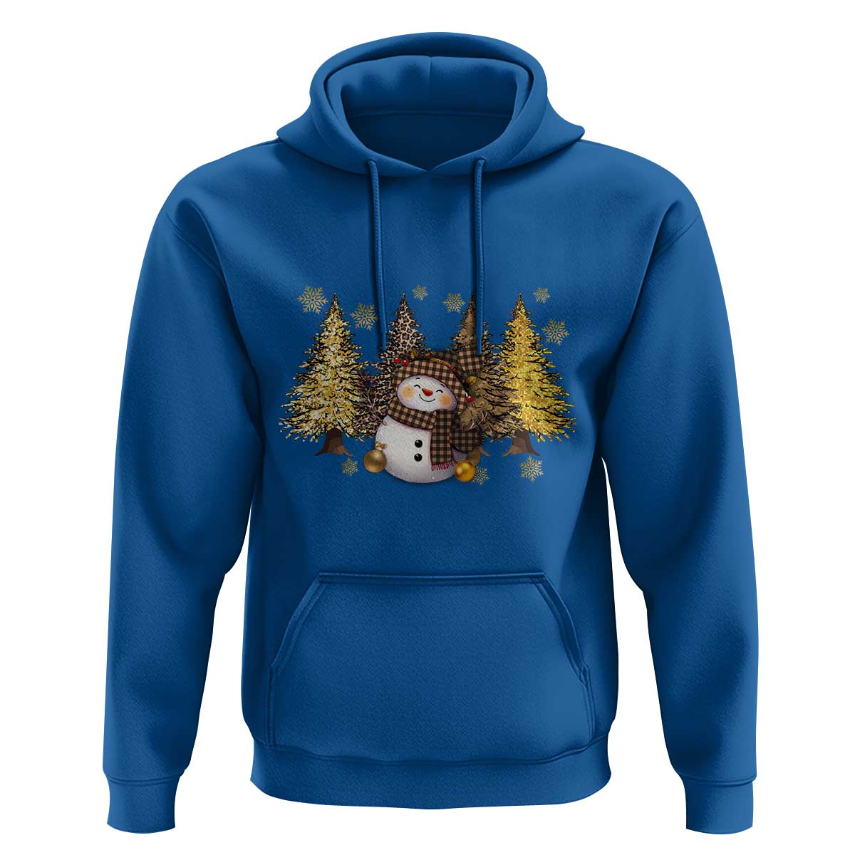Christmas Snowman Hoodie Cute Winter Leopard Xmas Tree Farm