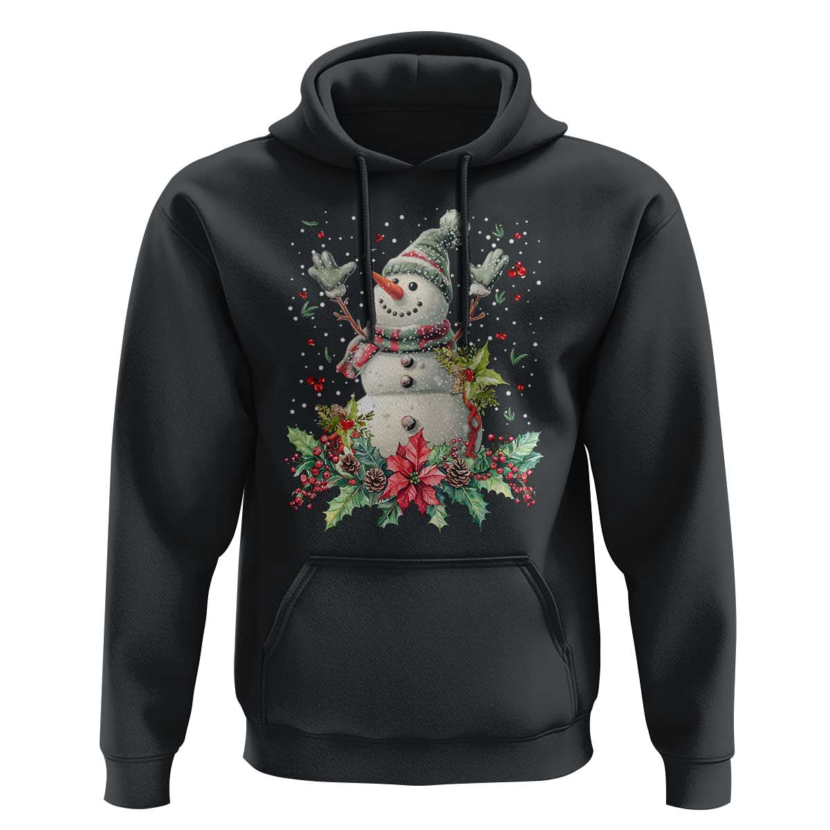 Christmas Snowman Hoodie Retro Winter Holiday Gift For Her