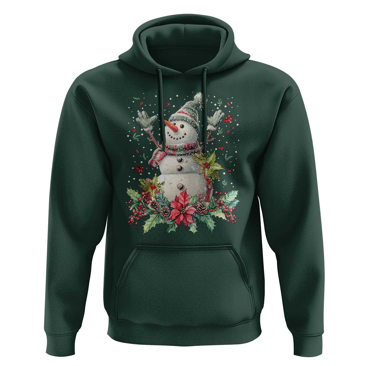 Christmas Snowman Hoodie Retro Winter Holiday Gift For Her