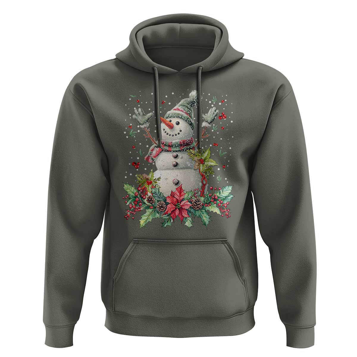Christmas Snowman Hoodie Retro Winter Holiday Gift For Her