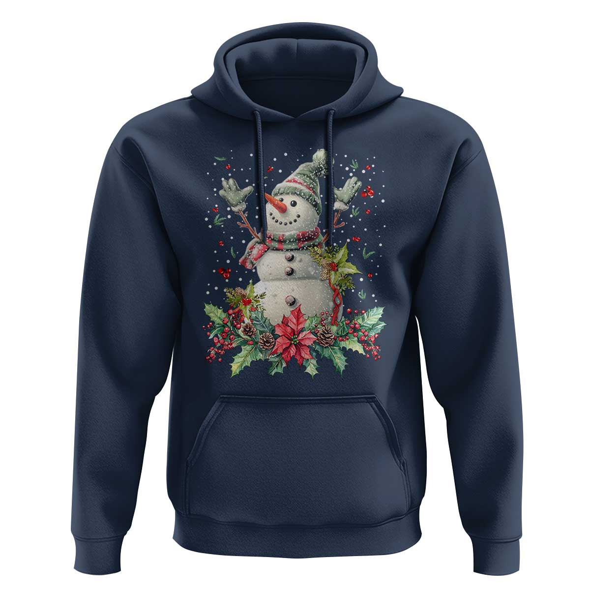 Christmas Snowman Hoodie Retro Winter Holiday Gift For Her