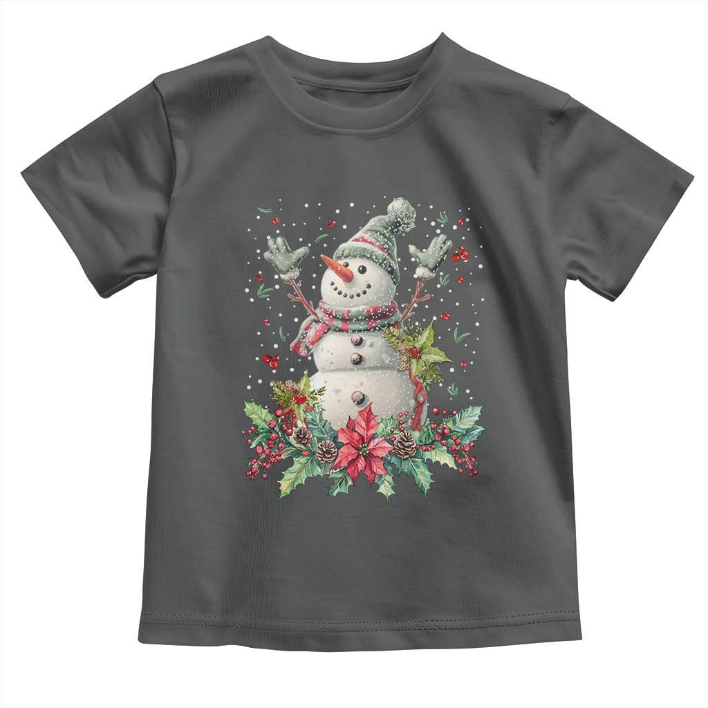 Christmas Snowman Toddler T Shirt Retro Winter Holiday Gift For Her