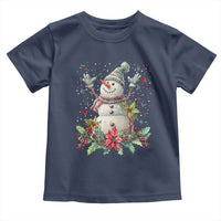 Christmas Snowman Toddler T Shirt Retro Winter Holiday Gift For Her