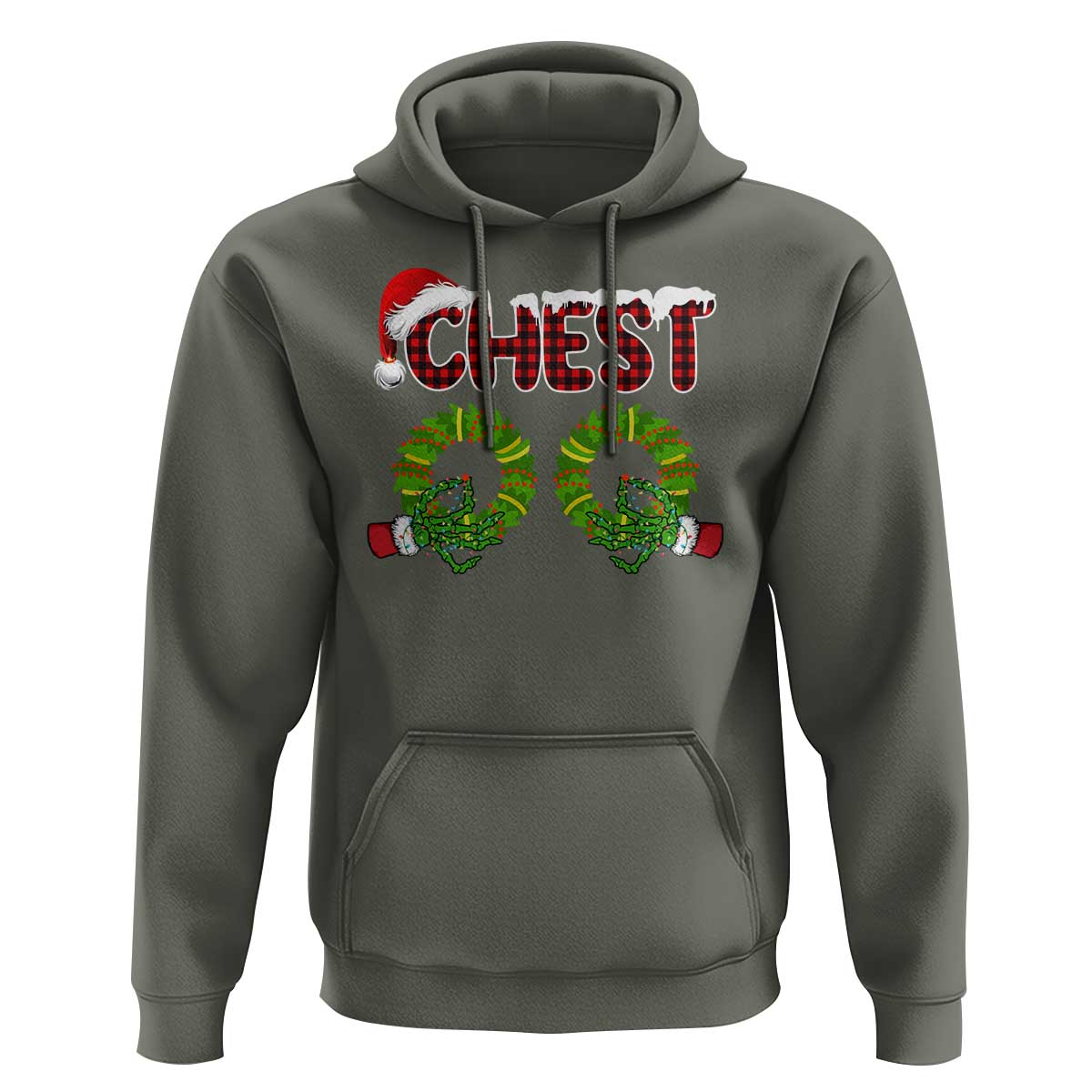 Christmas Couples Hoodie Chest Nuts Funny Couples Matching Chestnuts