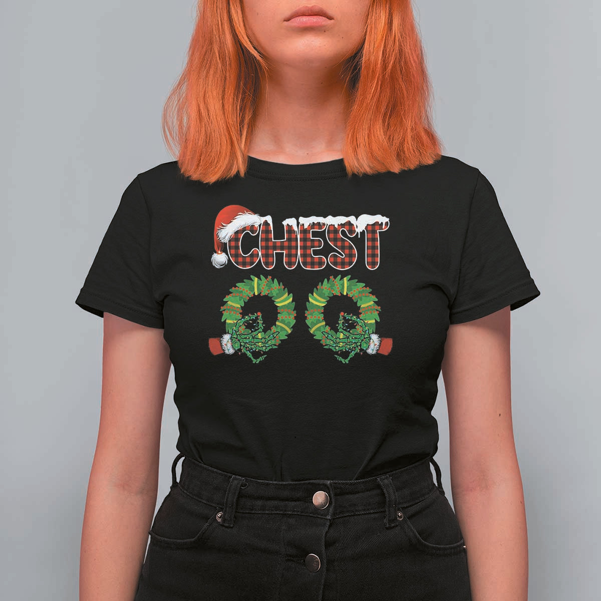 Christmas Couples T Shirt For Women Chest Nuts Funny Couples Matching Chestnuts - Wonder Print Shop