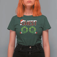 Christmas Couples T Shirt For Women Chest Nuts Funny Couples Matching Chestnuts - Wonder Print Shop