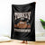 Thanksgiving Turkey And Touchdowns Football Throw Blanket Game Day Outfits American Football Player Gift - Wonder Print Shop