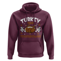 Thanksgiving Turkey And Touchdowns Football Season Hoodie Game Day
