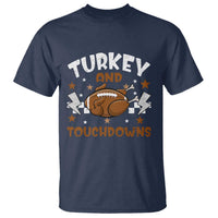 Thanksgiving Turkey And Touchdowns Football Season T Shirt Game Day - Wonder Print Shop