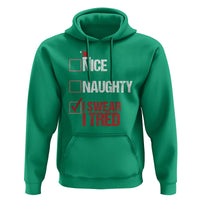 Christmas Santa Hoodie Nice Naughty I Swear I Tried Xmas List