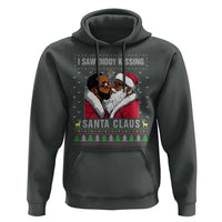 Funny Dirty Christmas Hoodie I Saw Diddy Kissing Santa Claus Ugly Xmas Sweater