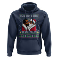 Funny Dirty Christmas Hoodie I Saw Diddy Kissing Santa Claus Ugly Xmas Sweater