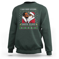 Funny Dirty Christmas Sweatshirt I Saw Diddy Kissing Santa Claus Ugly Xmas Sweater - Wonder Print Shop