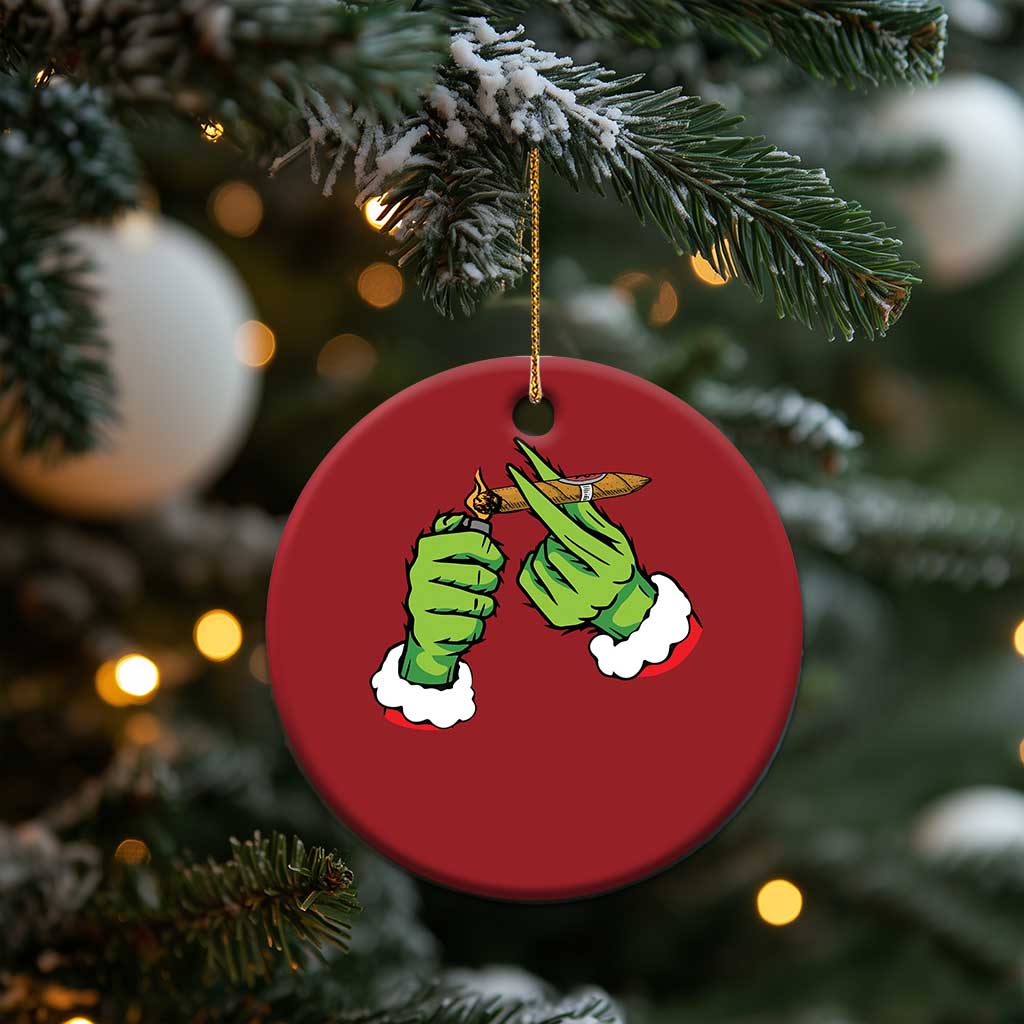 Pothead Xmas Christmas Ornament Cannabis Weed Adult Christmas Party - Wonder Print Shop