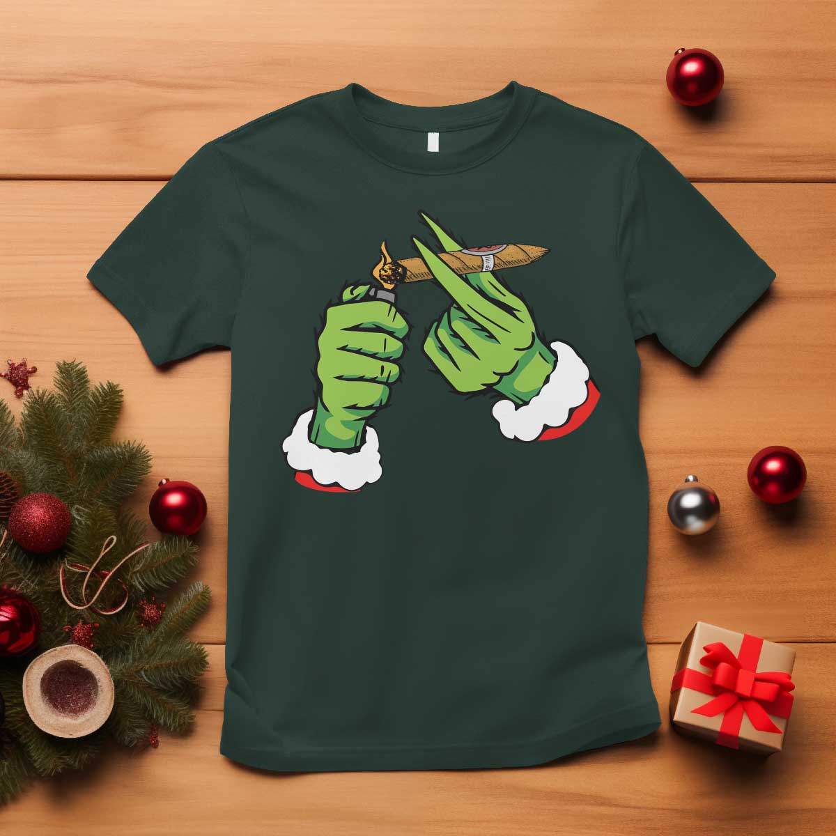 Pothead Christmas T Shirt Cannabis Weed Adult Christmas Party - Wonder Print Shop