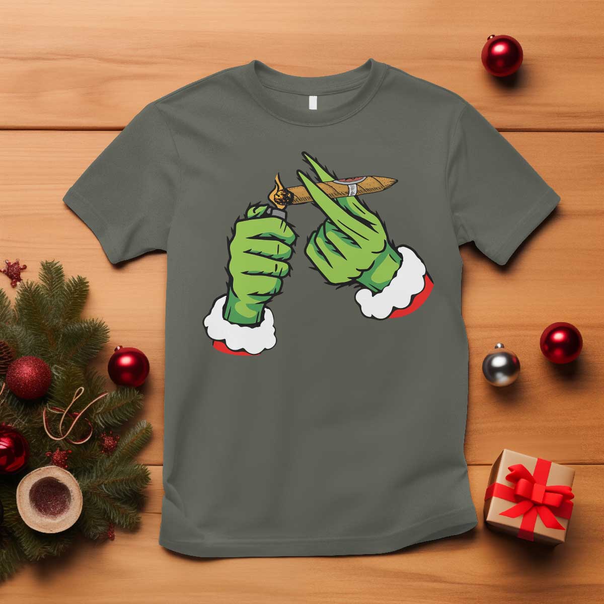 Pothead Christmas T Shirt Cannabis Weed Adult Christmas Party - Wonder Print Shop