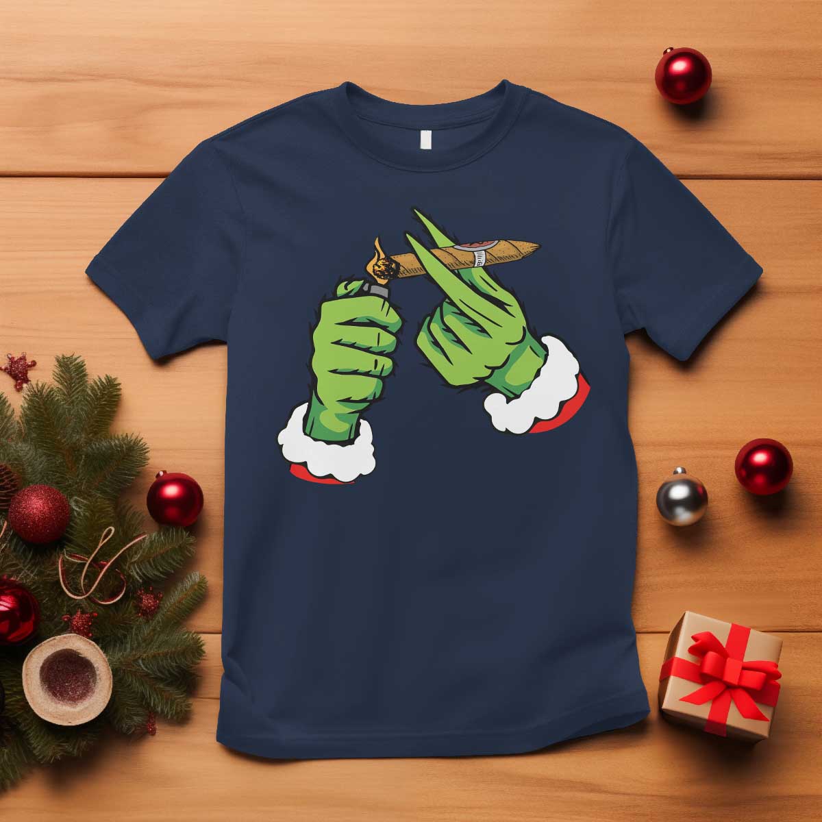 Pothead Christmas T Shirt Cannabis Weed Adult Christmas Party - Wonder Print Shop