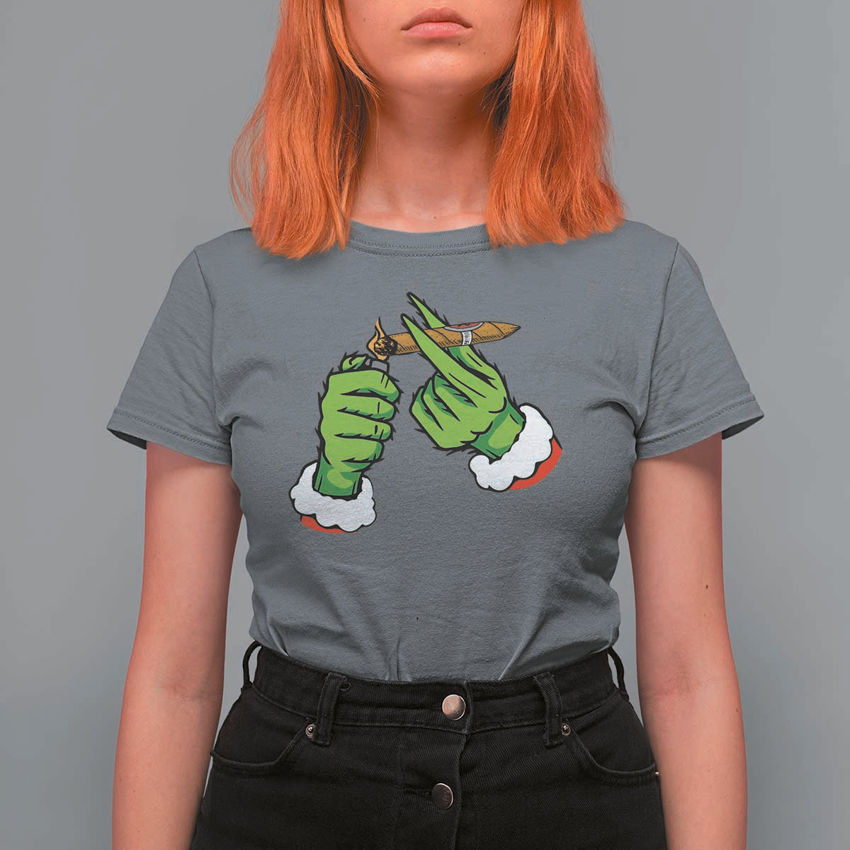 Pothead Christmas T Shirt For Women Cannabis Weed Adult Christmas Party - Wonder Print Shop