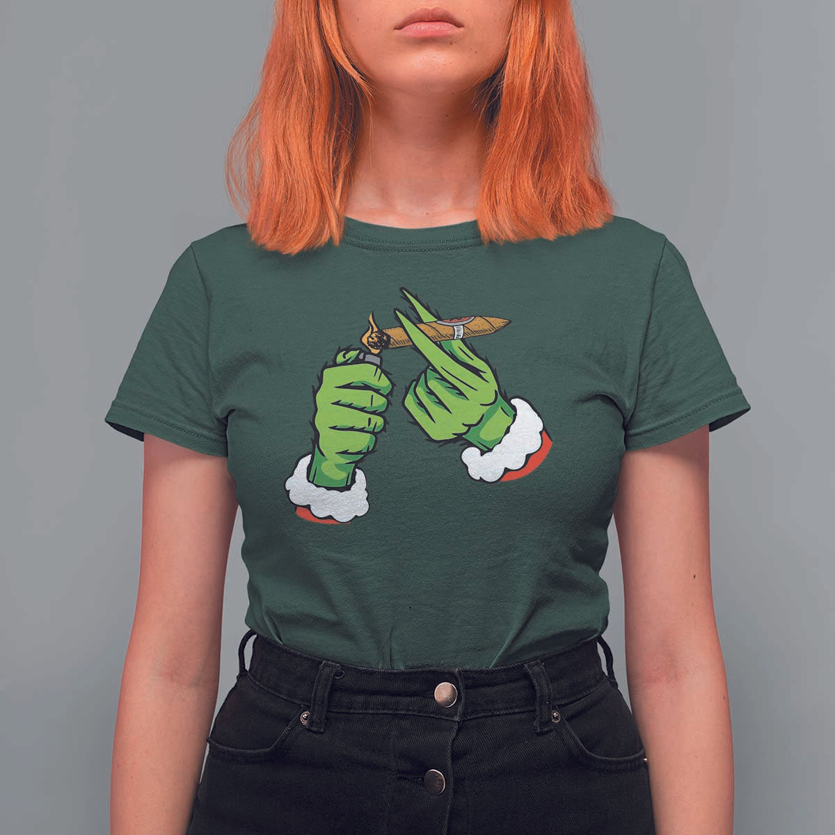 Pothead Christmas T Shirt For Women Cannabis Weed Adult Christmas Party - Wonder Print Shop