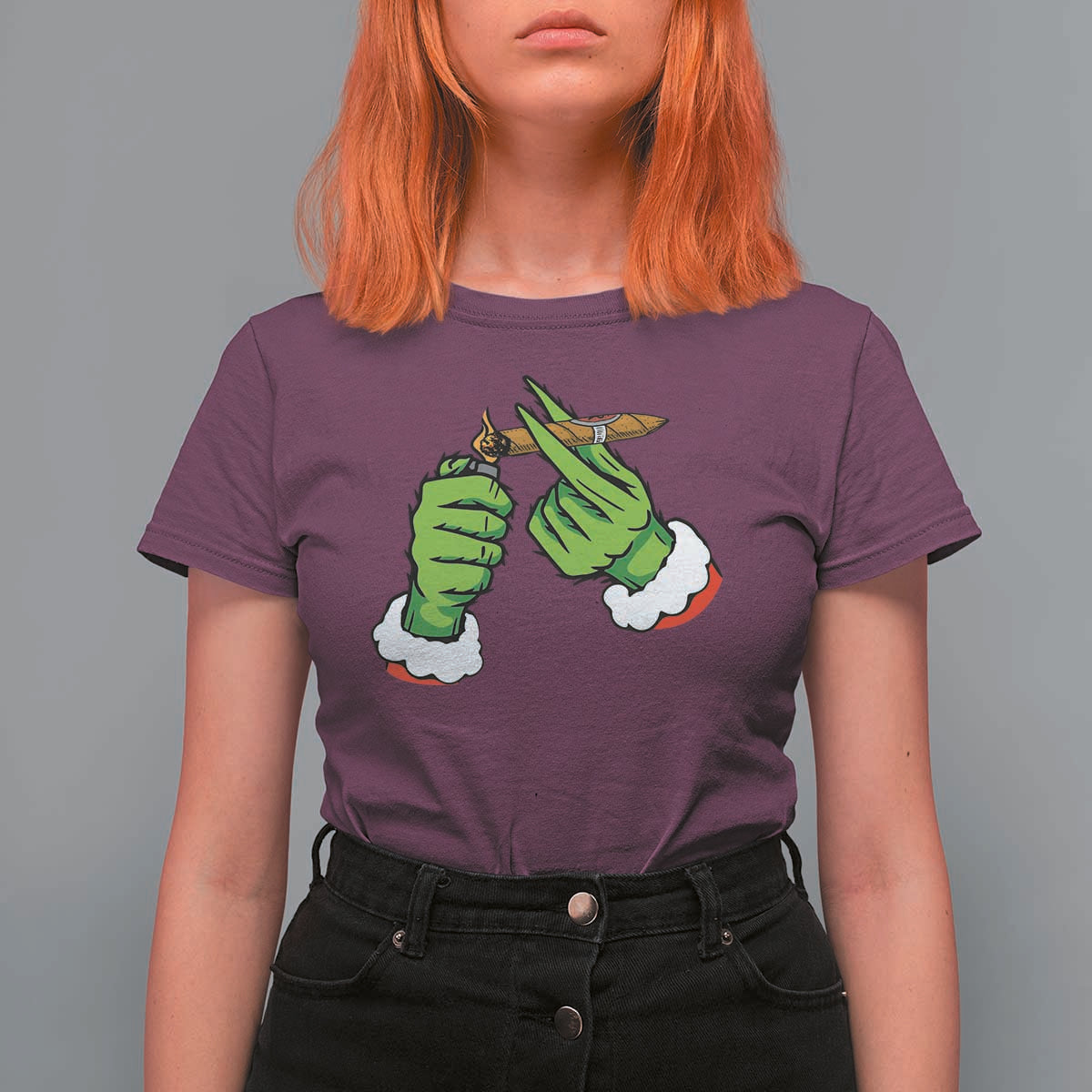 Pothead Christmas T Shirt For Women Cannabis Weed Adult Christmas Party - Wonder Print Shop