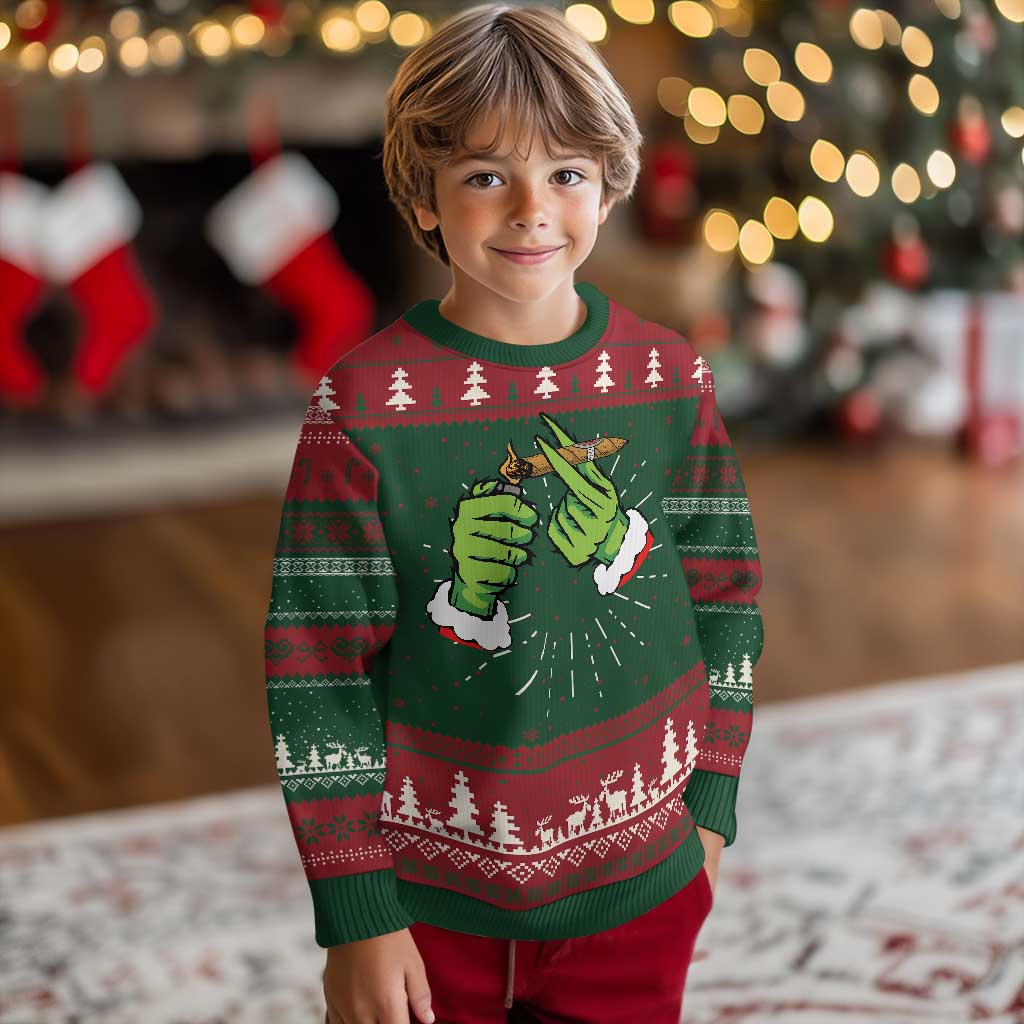 Pothead Ugly Christmas Sweater Cannabis Weed Adult Christmas Party - Wonder Print Shop