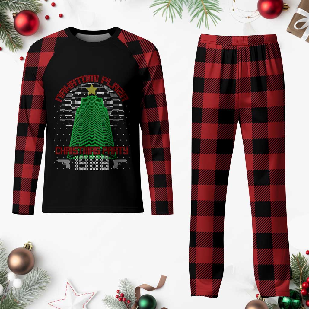 Nakatomi Plaza Xmas Party 1988 Plaid Pajama Set Xmas Gift Funny 80's Die Movie Bruce - Wonder Print Shop