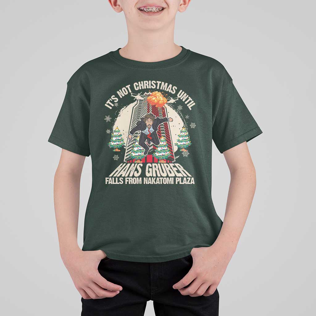 Christmas Nakatomi Plaza T Shirt For Kid Hans Gruber Xmas Party 2024 - Wonder Print Shop