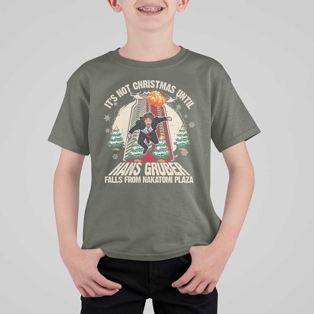 Christmas Nakatomi Plaza T Shirt For Kid Hans Gruber Xmas Party 2024 - Wonder Print Shop