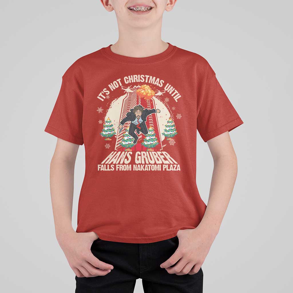 Christmas Nakatomi Plaza T Shirt For Kid Hans Gruber Xmas Party 2024 - Wonder Print Shop