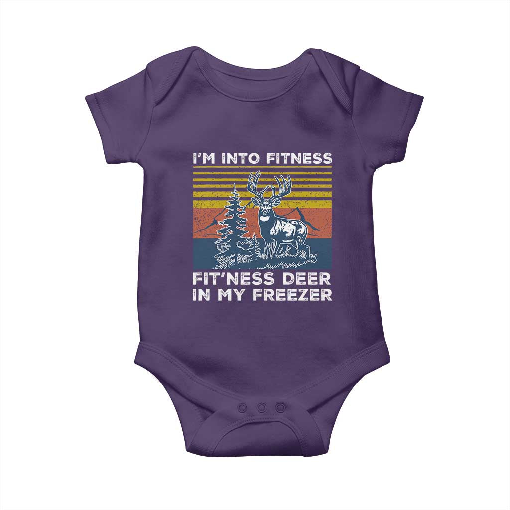 Hunting Baby Onesie I'm Into Fitness Fit'ness Deer In My Freezer Gift for Hunter