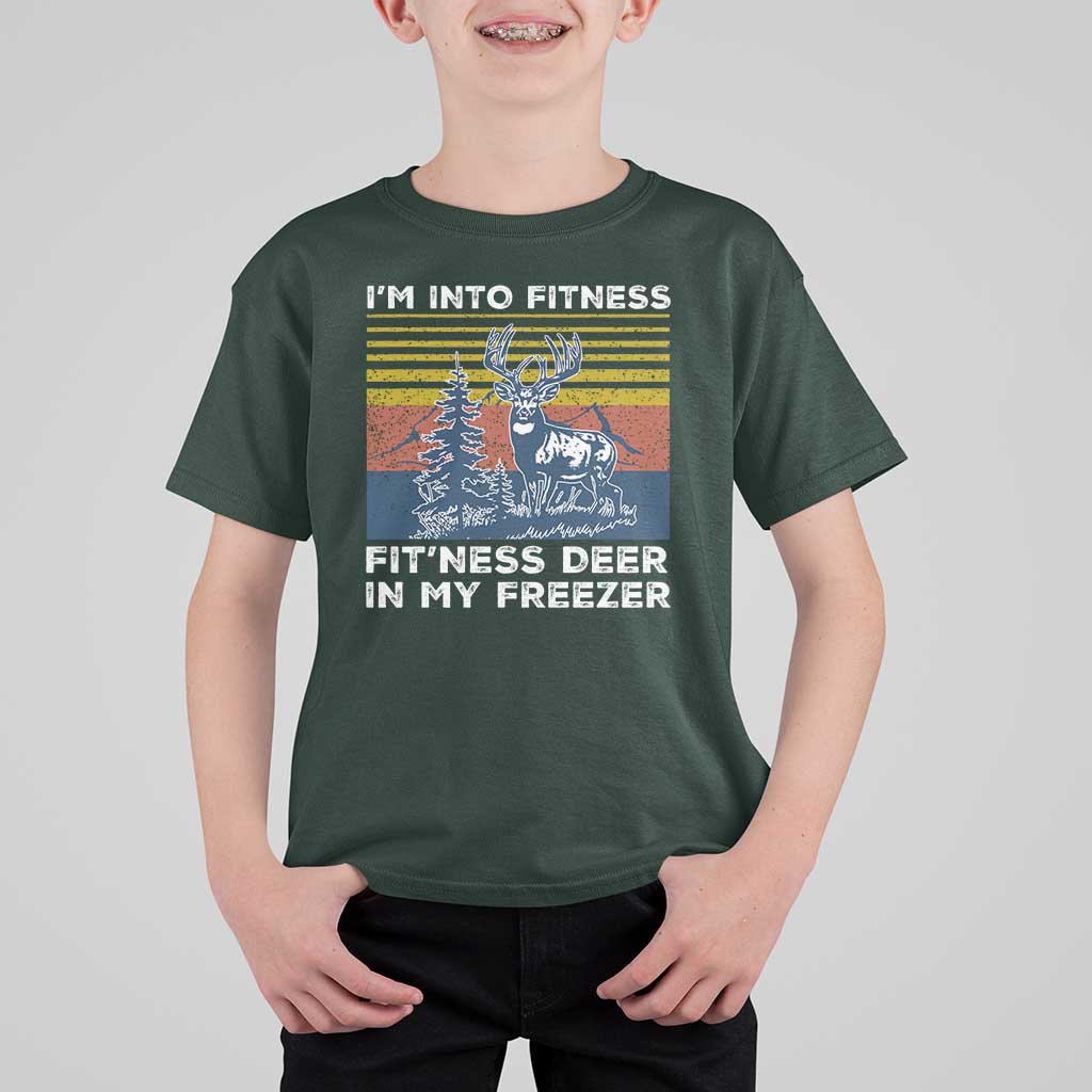 Hunting T Shirt For Kid I'm Into Fitness Fit'ness Deer In My Freezer Gift for Hunter - Wonder Print Shop