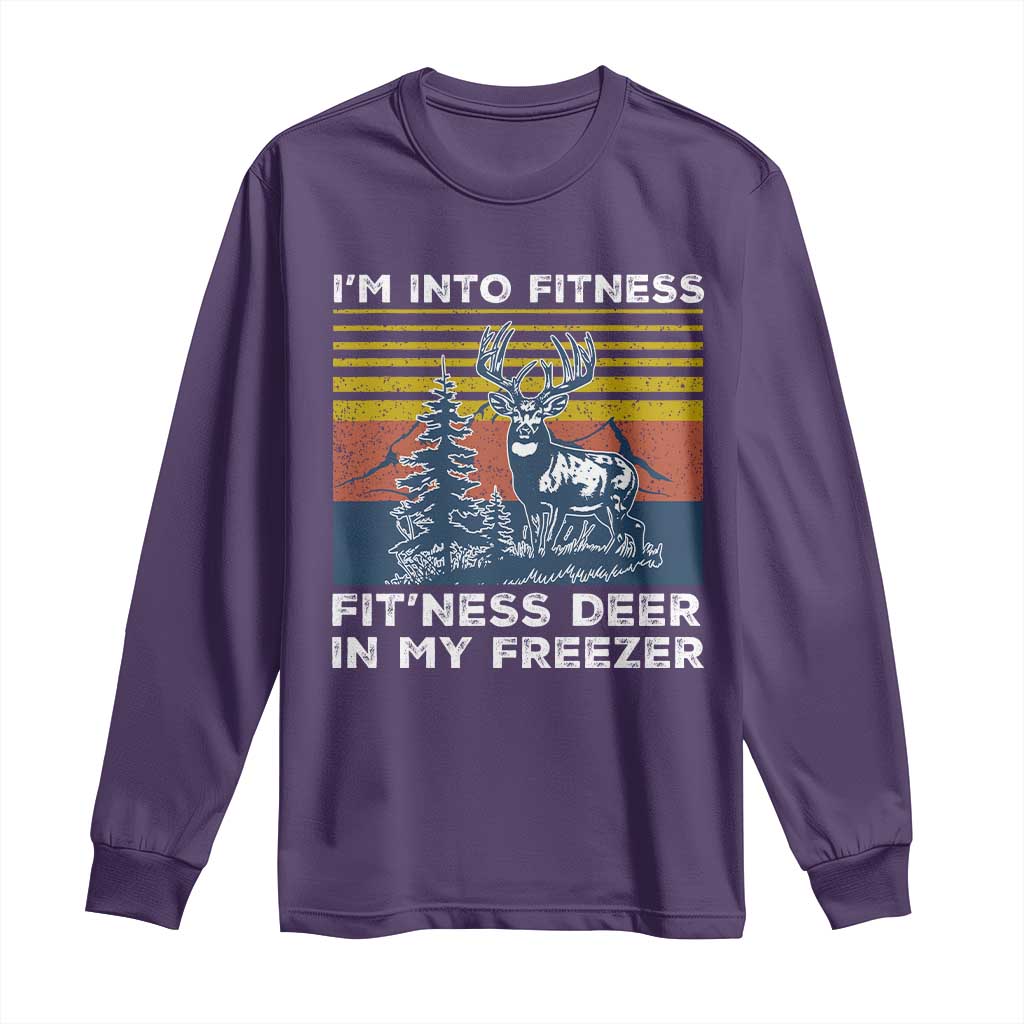 Hunting Long Sleeve Shirt I'm Into Fitness Fit'ness Deer In My Freezer Gift for Hunter