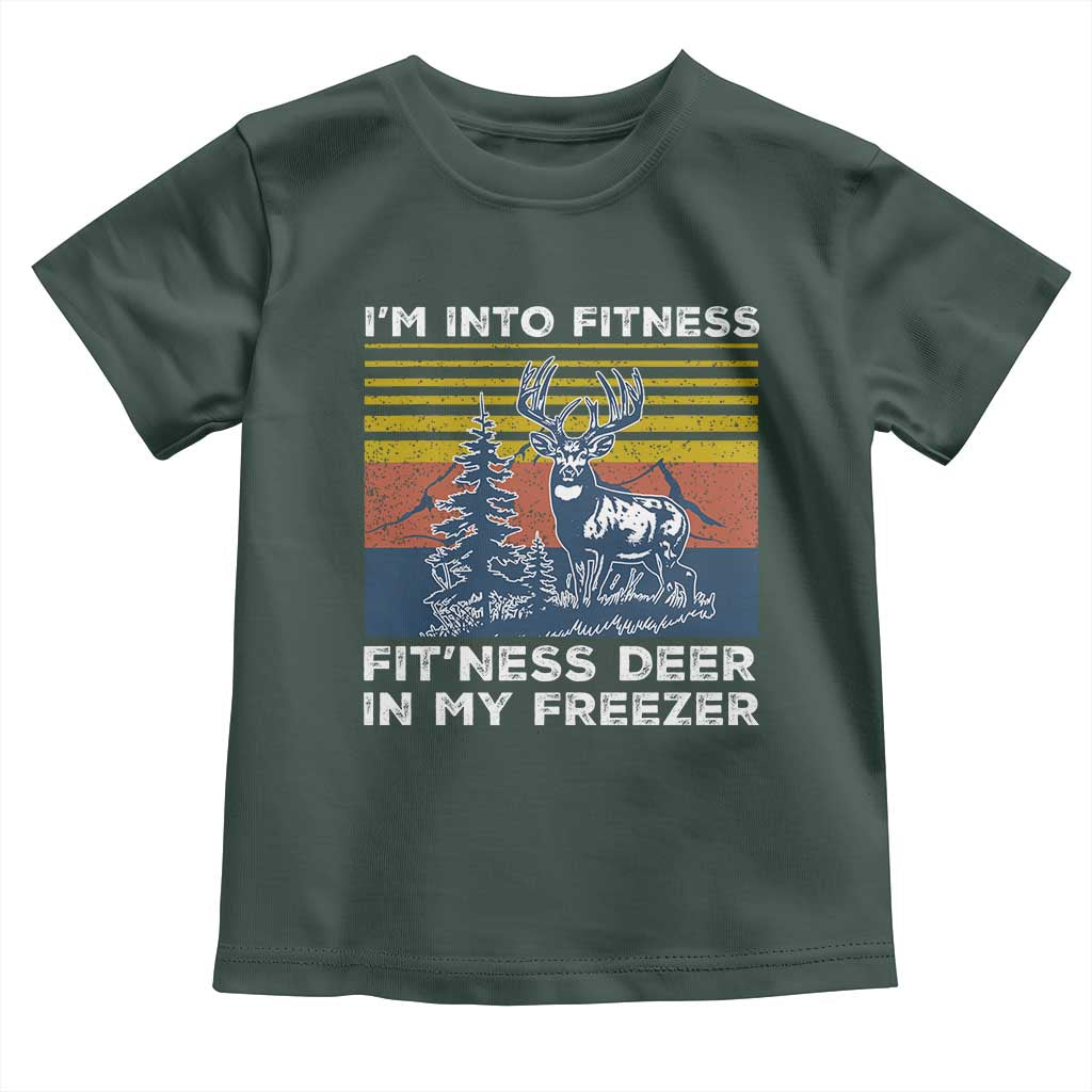 Hunting Toddler T Shirt I'm Into Fitness Fit'ness Deer In My Freezer Gift for Hunter