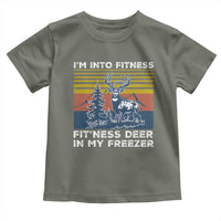 Hunting Toddler T Shirt I'm Into Fitness Fit'ness Deer In My Freezer Gift for Hunter
