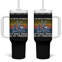 Hunting Tumbler With Handle I'm Into Fitness Fit'ness Deer In My Freezer Gift for Hunter