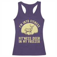 Hunting Racerback Tank Top I'm Into Fitness Fit'ness Deer In My Freezer Deer Hunter