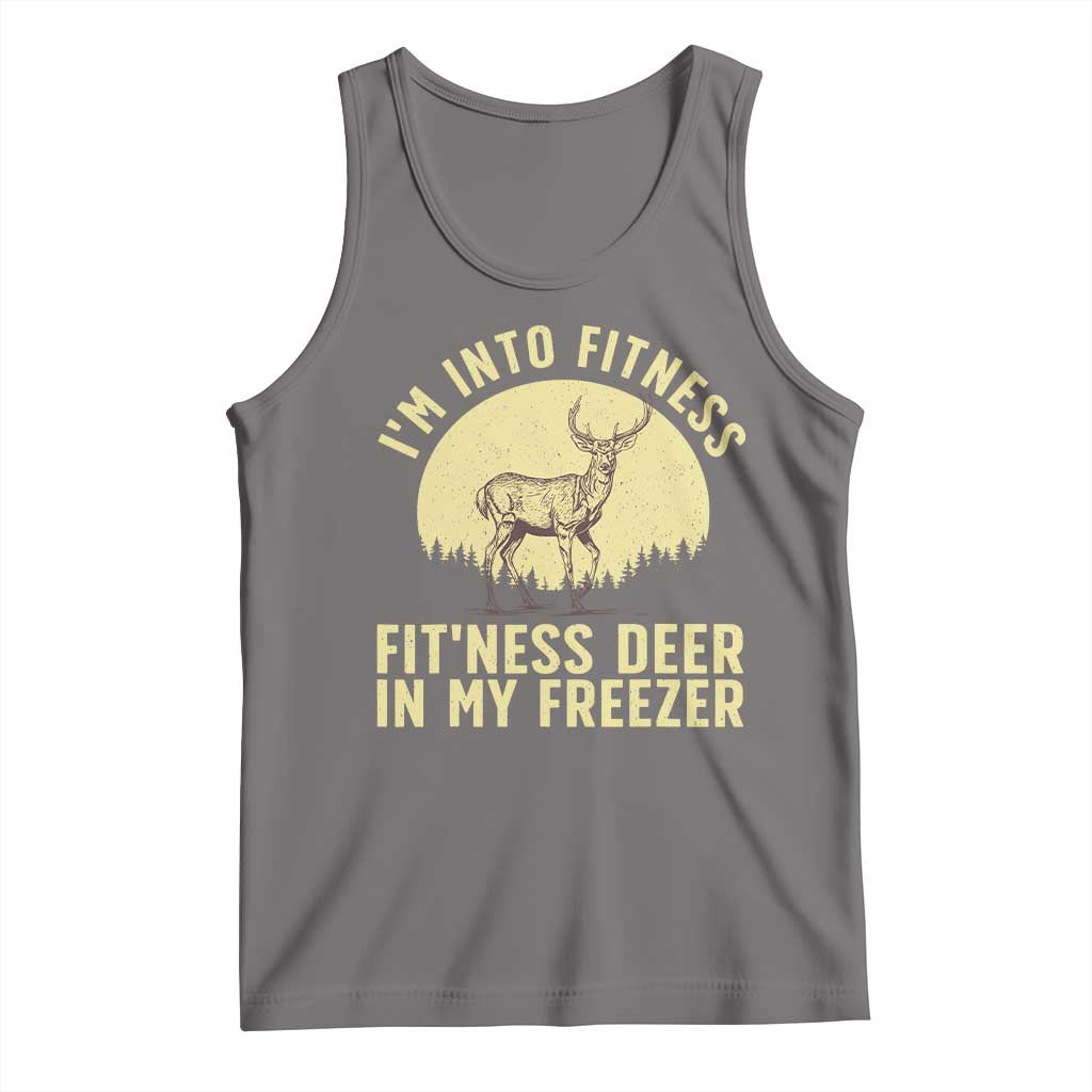 Hunting Tank Top I'm Into Fitness Fit'ness Deer In My Freezer Deer Hunter