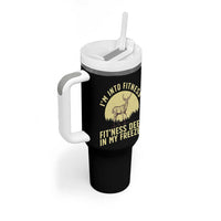Hunting Tumbler With Handle I'm Into Fitness Fit'ness Deer In My Freezer Deer Hunter