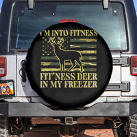 Hunting Spare Tire Cover I'm Into Fitness Fit'ness Deer In My Freezer Camo Flag