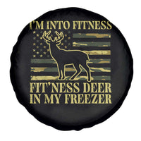 Hunting Spare Tire Cover I'm Into Fitness Fit'ness Deer In My Freezer Camo Flag
